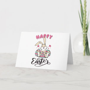 Tarjeta Feliz Pascua desde el encantador conejo de Pascua