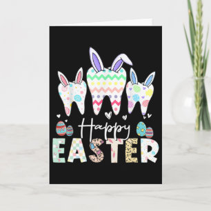 Tarjeta Feliz Pascua Dientes Diente Orejas de Conejo Denta