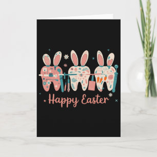 Tarjeta Feliz Pascua Dientes Diente Orejas de Conejo Denta