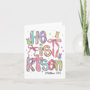 Tarjeta Feliz Pascua, es un conejo naciente Jesús Christia