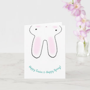 Tarjeta Feliz Pascua Feliz Primavera Pascua Bunny personal