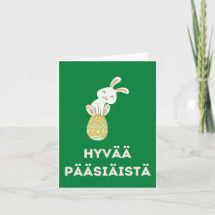 Tarjeta Feliz Pascua, finlandés Feliz Pascua