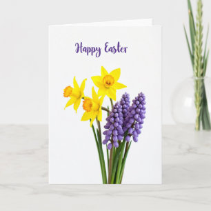 Tarjeta Feliz Pascua Floral