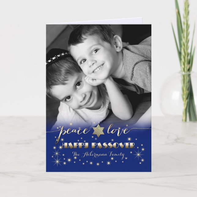 Tarjeta Feliz Pascua. Foto personalizada (Anverso)