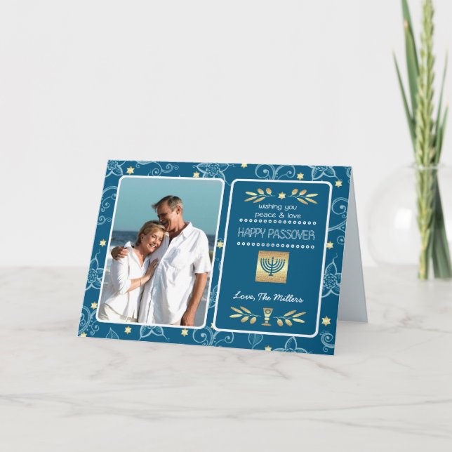 Tarjeta Feliz Pascua. Foto personalizada (Anverso)