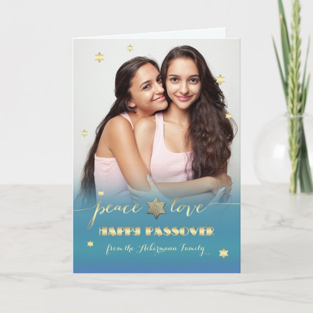 Tarjeta Feliz Pascua. Foto personalizada (Anverso)