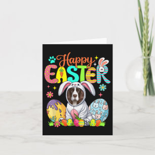 Tarjeta Feliz Pascua Inglés Springer Spaniel Cosplay Bunn