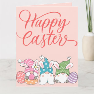 Tarjeta Feliz Pascua Linda Hermosos Huevos de Pascua Color