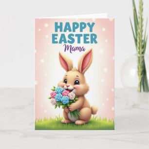 Tarjeta Feliz Pascua Mamá Conejo