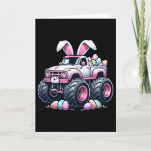 Tarjeta Feliz Pascua Monster Truck Easter Bunny Monster Tr