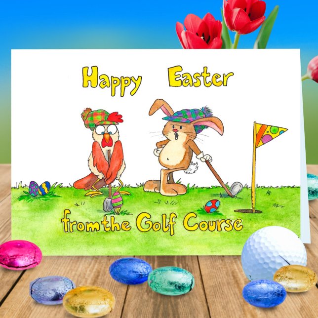 Tarjeta Feliz Pascua para los golfistas por Nicole Janes (Subido por el creador)