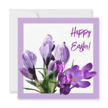 Feliz Pascua púrpura floral colorido boho