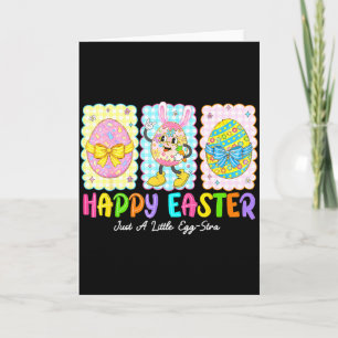 Tarjeta Feliz Pascua Solo Un Poco Divertido Huevos Niño