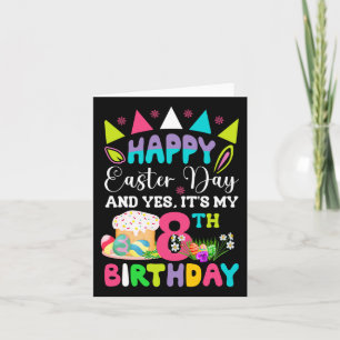 Tarjeta Feliz Pascua son mis huevos de conejo de cumpleaño