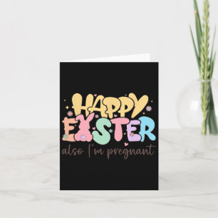 Tarjeta Feliz Pascua También estoy embarazada