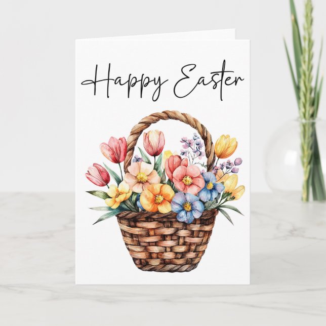 Tarjeta Feliz Pascua, Tarjeta de Cesta de Pascua (Anverso)