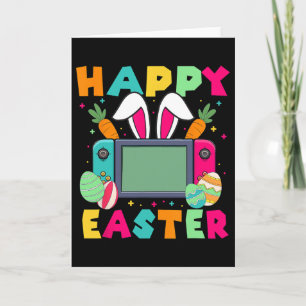 Tarjeta Feliz Pascua Videojuego Conejo Controlador de Jueg
