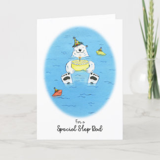 Tarjeta Feliz paso especial de cumpleaños papá, oso polar,