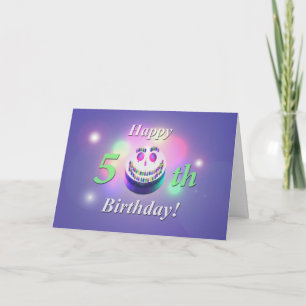 Tarjeta Feliz pastel de cumpleaños número 50