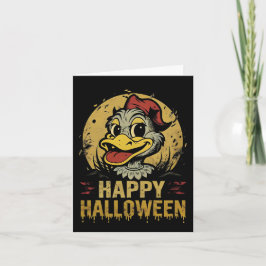 Tarjeta Feliz Pato Cutáneo de Halloween