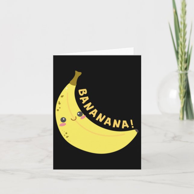 Tarjeta Feliz Pegatina bananero (Anverso)