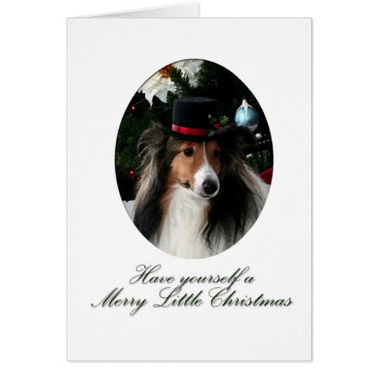 Tarjeta Feliz pequeño Sheltie
