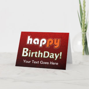 Tarjeta Feliz Personalizable de cumpleaños