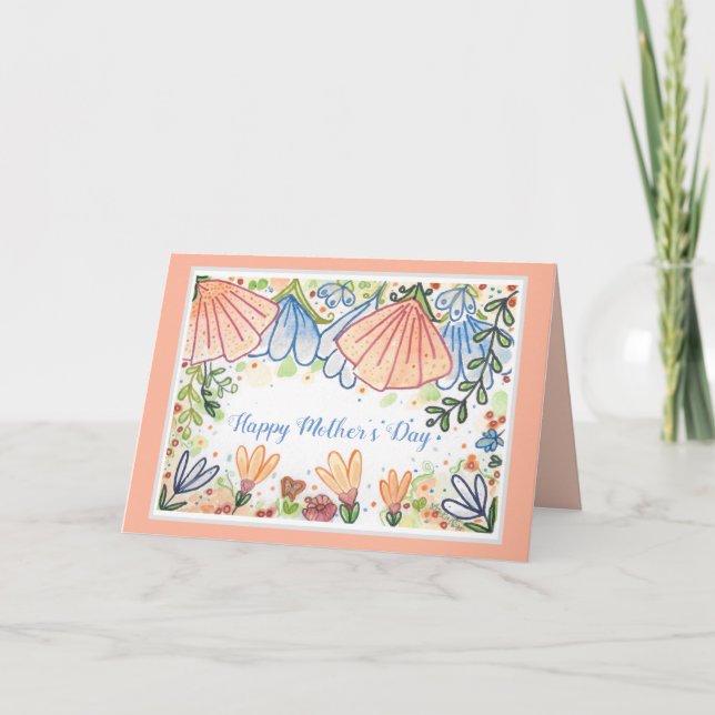 Tarjeta Feliz Personalizable del Día de la Madre (Anverso)