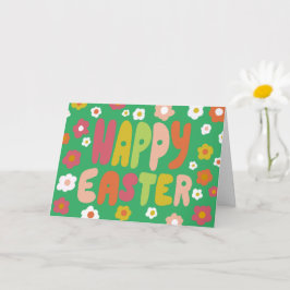 Tarjeta FELIZ PERSONALIZADO de primavera con letras de bur