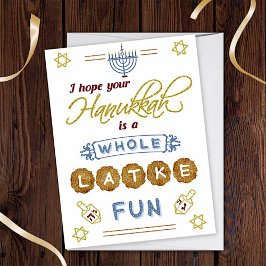 Tarjeta Feliz Personalizado gracioso de Hanukkah Whatke Fu