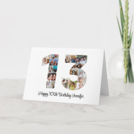 Tarjeta Feliz Personalizado número 13 de cumpleaños número