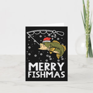 Tarjeta Feliz Pescado Pesca Navidades Papá Hombres