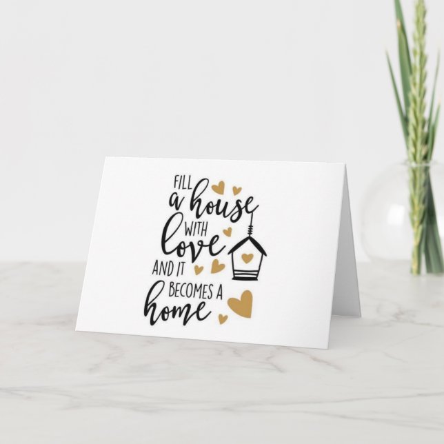 TARJETA FELIZ POR 'USTED' Y SU "NUEVO HOGAR" (Anverso)