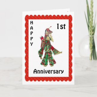 Tarjeta Feliz primer aniversario