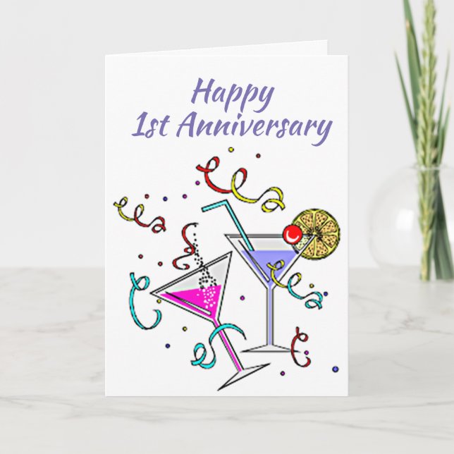 TARJETA ***FELIZ PRIMER ANIVERSARIO*** AL AMOR DE MI VIDA (Anverso)