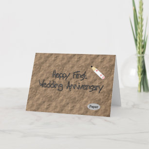 Tarjeta Feliz primer aniversario de bodas