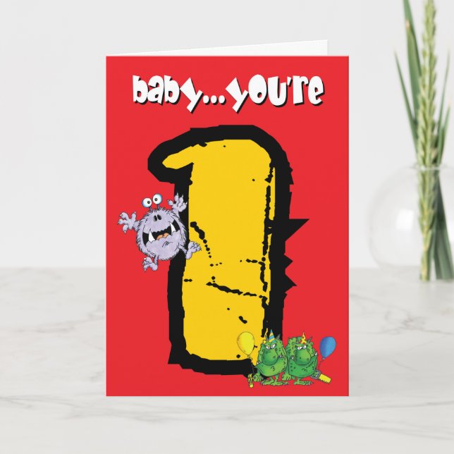 Tarjeta Feliz primer cumpleaños (Anverso)