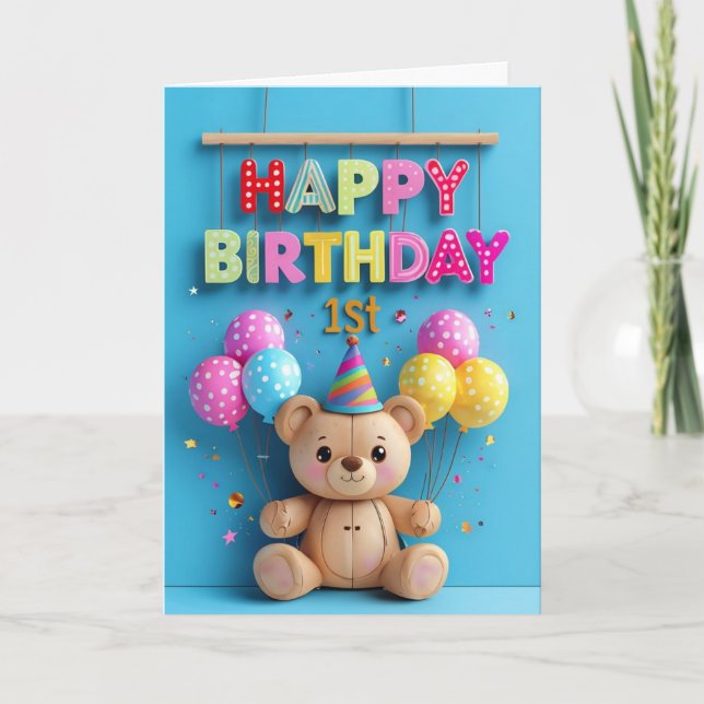 Tarjeta Feliz primer cumpleaños (Anverso)
