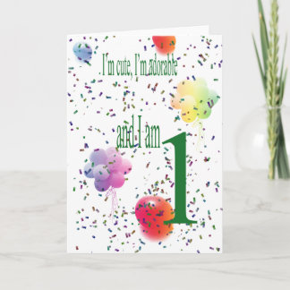 Tarjeta Feliz primer cumpleaños