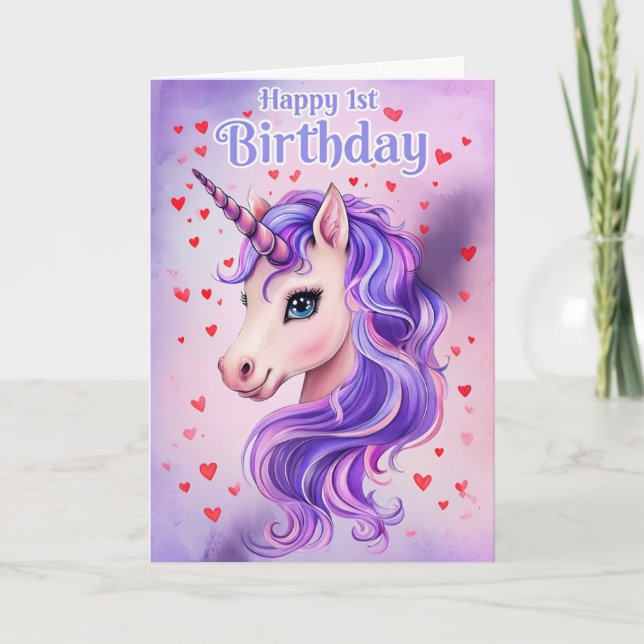 Tarjeta Feliz primer cumpleaños (Anverso)