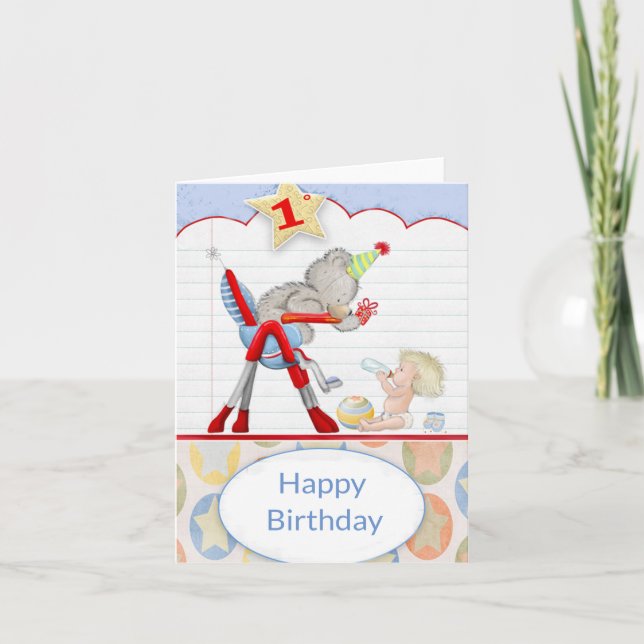 Tarjeta Feliz primer cumpleaños (Anverso)