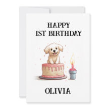 Feliz primer cumpleaños, felicitaciones, nombre y 