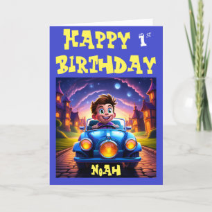 Tarjeta Feliz primer cumpleaños Noah