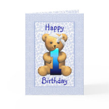 Feliz primer cumpleaños Teddy Bear