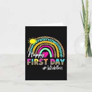 Tarjeta Feliz primer día de clases Hagamos esto de vuelta 