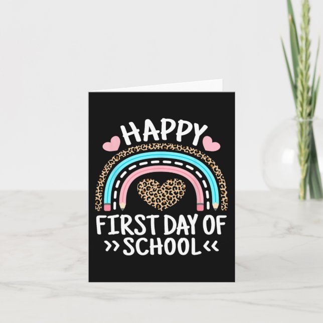 Tarjeta Feliz Primer Día De Colegio Encargado De Profesore (Anverso)