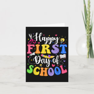 Tarjeta Feliz Primer Día De Enseñanza De Los Niños De La E