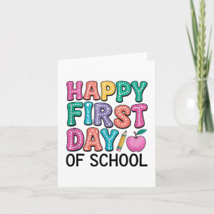 Tarjeta Feliz Primer Día De Escuela Lindo Regreso A La Esc