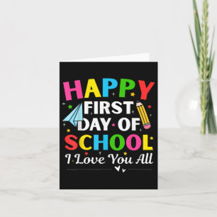Tarjeta Feliz Primer Día De La Escuela De Vuelta A La Escu