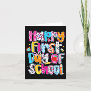 Tarjeta Feliz Primer Día De La Escuela De Vuelta A La Escu